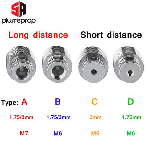 V6 de tubo de Metal J-la salida Hotend bloque extrusora para 1,75mm 3,0mm largo o corto distancia 3D impresora parte venta al por mayor ► Foto 1/5