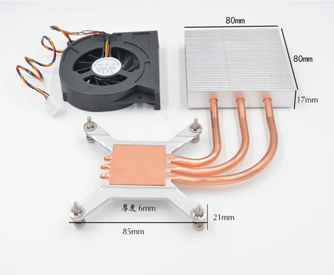 1001-00 con ventilador radiador térmico AIO módulo térmico 1U ultradelgado 1155 8017 radiador 1150 módulo de refrigeración del ventilador ► Foto 1/1