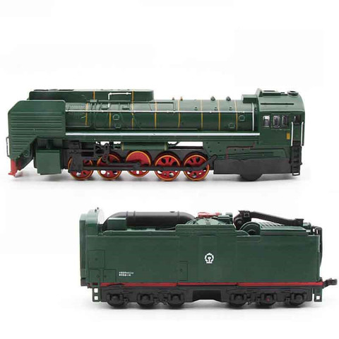 Tren de vapor para niños, locomotora diésel, modelo de aleación de un tamaño, coches de juguete, con luz de sonido extraíble ► Foto 1/6