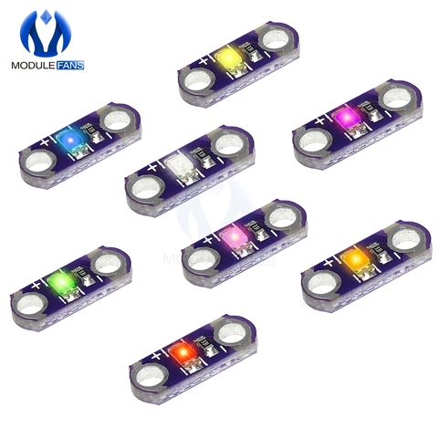 Módulo de luz LED SMD Mini LilyPad, 10 Uds., para Arduino Blue/Red/Pink/Yellow/Green/White/Orange/Purple Board 40MA ► Foto 1/6