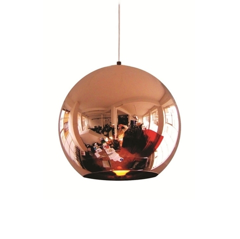 Wonderland-Lámpara de cristal colgante con forma de bola, candelabro LED, lámpara de cristal, brillo moderno, espejo de sombra plateado de cobre, para Navidad ► Foto 1/6
