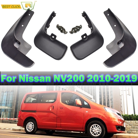 4 piezas de plástico suave Flexible salvabarros, guardias para Nissan NV200 Vanette Evalia 2010-2022 4 piezas guardabarros la parte trasera delantera ► Foto 1/6