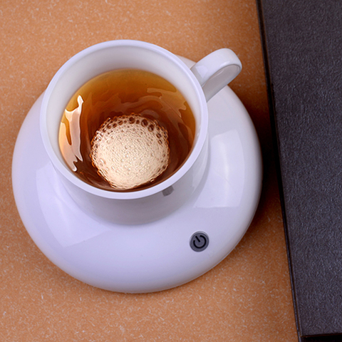 Taza de cerámica Vortexes, posavasos de mezcla automática con carga USB, agitador magnético para oficina, hogar, leche, café, té, taza inteligente ► Foto 1/3