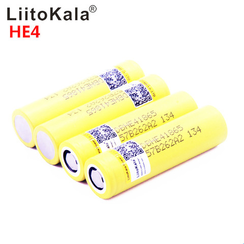 LiitoKala-batería de ion de litio recargable HE4 18650, batería de 3,6 V, 2500mAh, puede mantener, máx. 20A, descarga de 35A, alta descarga ► Foto 1/6