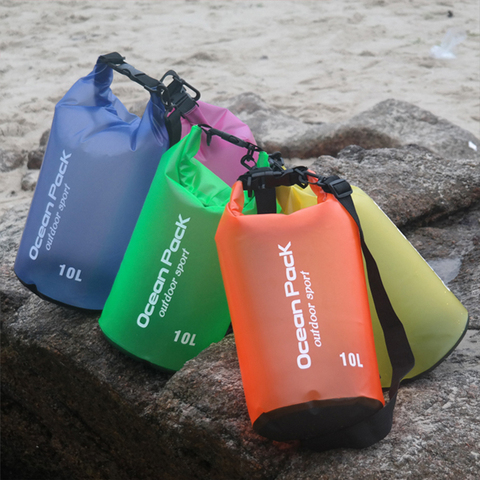 Bolsa de natación impermeable de PVC de 5L/10L, bolsa seca impermeable para exteriores, bolsa para acampar, kayak ► Foto 1/5