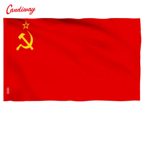 Bandera de la Revolución roja del CCCP de 90x60 cm, bandera de la URSS de interior, de las repúblicas Socialista soviética, bandera rusa NN001 ► Foto 1/6