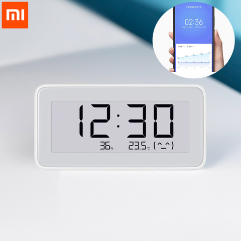 Xiaomi Mijia-Reloj inalámbrico inteligente, pulsera digital con higrómetro, eléctrico, termómetro, herramientas de tinta, medición de temperatura, para interior, BT4.0, nuevo ► Foto 1/6