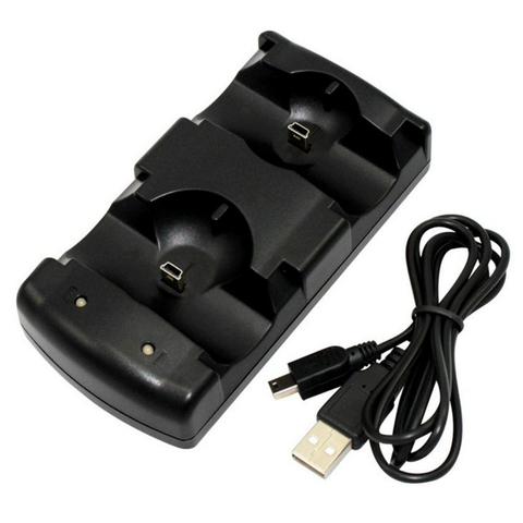 Base de carga doble para mando de PS3, cargador doble alimentado por USB, cargador para mando a distancia ► Foto 1/5