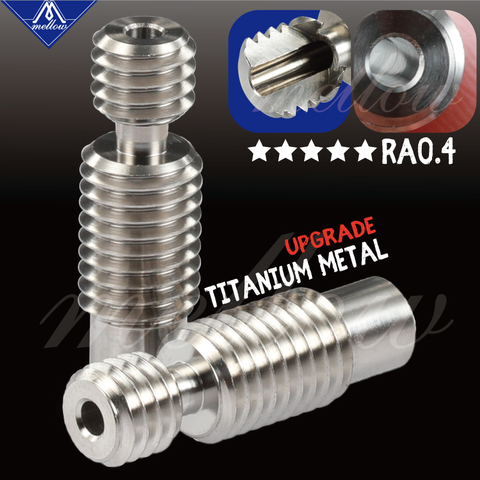 Suave personalizar todo-Metal E3D V6 titanium aleación calor romper TC4 3D impresora garganta de la boquilla para 1,75mm HOTEND bloque calentador ► Foto 1/6