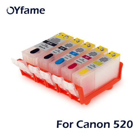 OYfame-cartucho de tinta PGI-520 con Chip ARC para impresora Canon, cartucho de tinta CLI-521 con Chip ARC para impresora Canon IP3600, IP4600, MP540, MP550, MP560, MP620MP640, 520 ► Foto 1/6