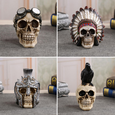 1 unids/lote de accesorios de Horror, esqueleto creativo, decoración de Halloween, Calavera, más tipo, barra de resina fantasma, decoración para suministros de fiesta ► Foto 1/6