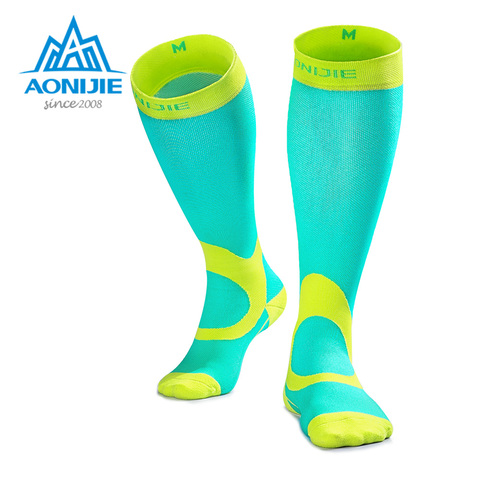 Calcetines de compresión AONIJIE E4069 calcetines atléticos para correr maratón de fútbol ciclismo enfermeras espinillas deportes Oudtoor ► Foto 1/6