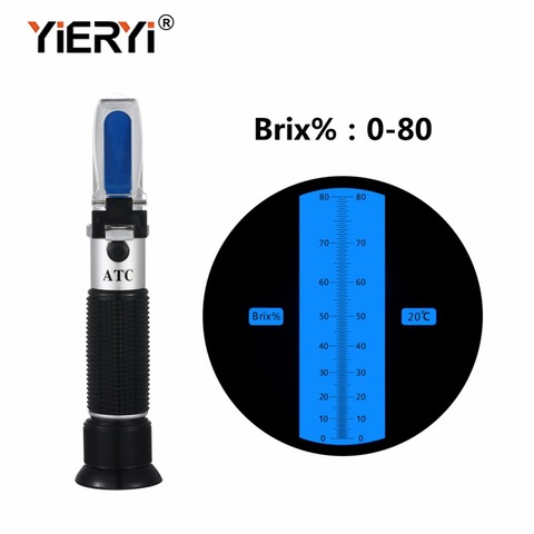 Yieryi-refractómetro de mano de 0 a 80% Brix, herramienta de prueba de alta concentración de azúcar ATC, medidor de dulzura de fruta ► Foto 1/6