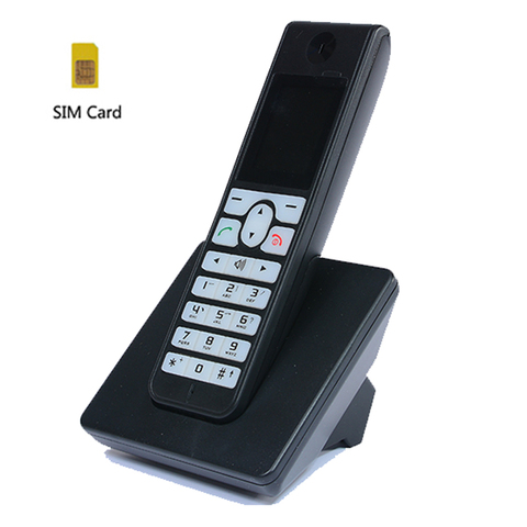 Soporte inalámbrico GSM, 2G, 3G, tarjeta SIM, teléfono inalámbrico con retroiluminación SMS, pantalla de colores, teléfono fijo para el hogar ► Foto 1/6