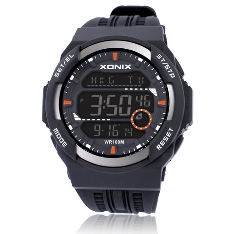 Reloj de pulsera deportivo Digital para hombre, resistente al agua, 100m, multifunción, para exteriores, luz LED, Hora Mundial, natación, escalada ► Foto 1/1