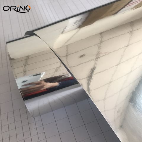 ORINO-pegatina de revestimiento de vinilo cromado para coche y motocicleta, membrana de decoración de espejo plateado ► Foto 1/4