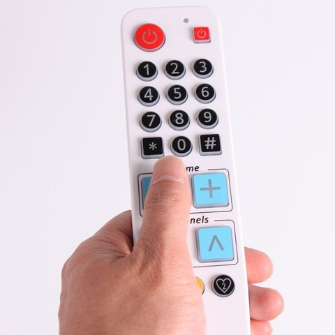 Aprendizaje de Control remoto con luz de fondo, botón grande controlador para TV VCR DVD STB DVB, TV, fácil utiliza para las personas de edad. ► Foto 1/6