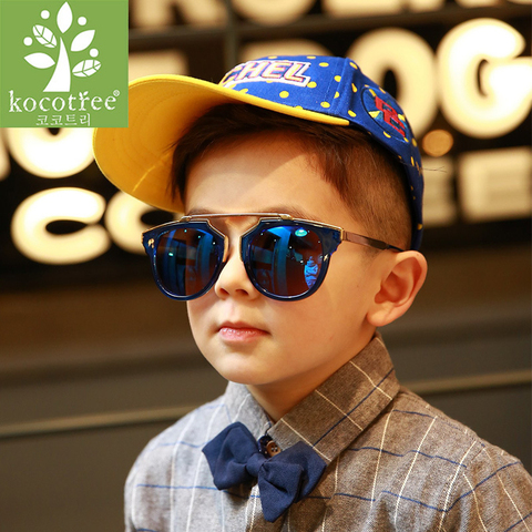 Kocotree-gafas de sol de moda para niños, lentes de sol con diseño de marca, de Metal, UV400 ► Foto 1/6