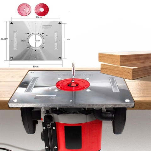 Eléctrica de madera máquina de corte Flip placa guía de aluminio Router Mesa insertar placa para trabajar la madera banco de trabajo ► Foto 1/6
