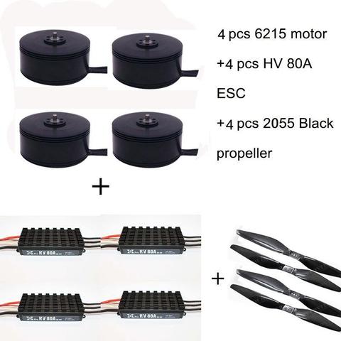 4 piezas 6215 170KV sin escobillas de Motor + 4 piezas HV 80A ESC + 4 piezas 2055 Hélice para RC avión ► Foto 1/1