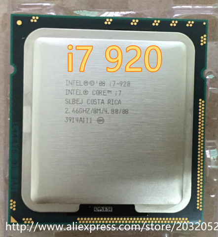 Intel Core i7-920 SLBCH/SLBEJ 2,66 GHz Quad-Core L3 8M Processor Socket LGA1366 I7 920 CPU (trabajo 100% envío gratis) ► Foto 1/1