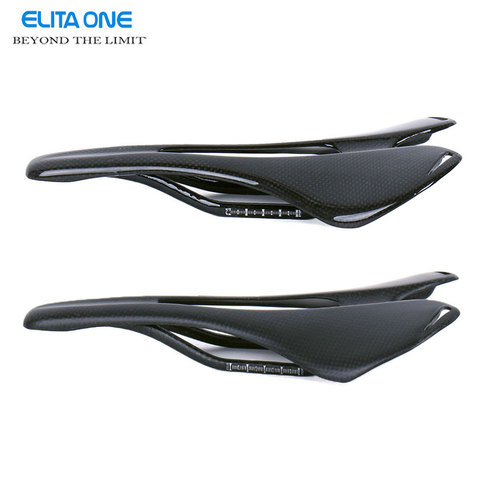 ELITAONE-sillín de carbono 3K para bicicleta de montaña o carretera, cómodo, de silicona suave, 240x143/155mm ► Foto 1/6