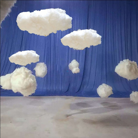 Aqumotic-decoración colgante de My Cloud para habitación de niños, decoraciones de nubes postizas de colores, luz de boda, 1 ud. Con cordón, para fiesta de belleza ► Foto 1/5