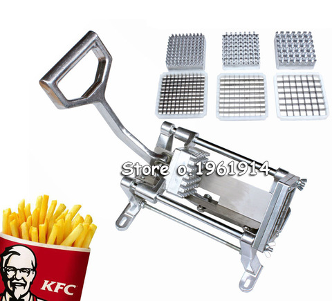 Cortador de patatas fritas de acero inoxidable, máquina para
