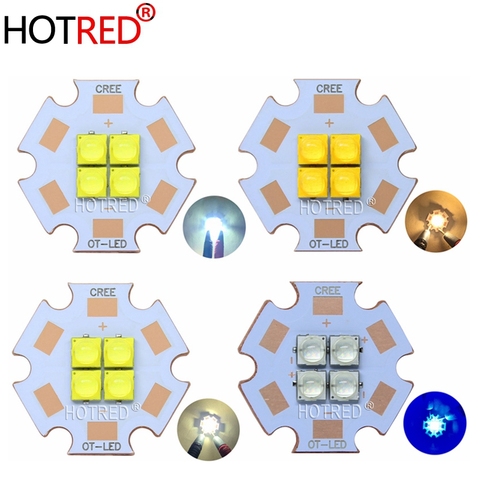 Diodo emisor de luz LED de alta potencia para linterna, 10W-28W, Cree XPG3 XP-G3, 3V, 6V, 12V, 4Chips, bricolaje, con PCB de cobre de 20mm ► Foto 1/6