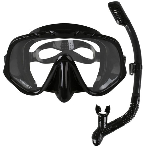 Copozz marca profesional Skuba máscara de buceo gafas de visión amplia equipo de deportes acuáticos con lente de una pieza antiniebla bajo el agua ► Foto 1/6