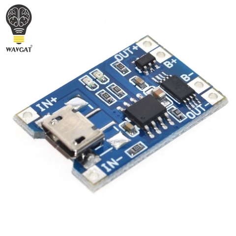 Placa de carga de batería de litio, 100 Uds., Electrónica Inteligente, 5V, Micro USB, 1A, 18650, módulo de cargador de protección para Arduino Diy Kit ► Foto 1/1