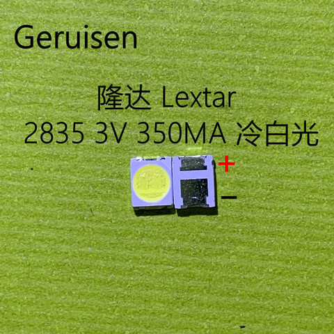 100 unids/lote Original LEXTAR 2835 de 3528, 1210 3V 1w 2W SMD LED para la reparación de TV retroiluminación blanco frío retroiluminación LCD LED ► Foto 1/2