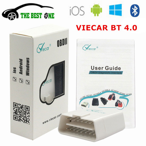 Original Viecar ELM327 Bluetooth 4,0 V1.5 OBD2 coche herramienta de diagnóstico Viecar 4,0 ELM 327 para ios Android OBDII escáner envío gratis ► Foto 1/6