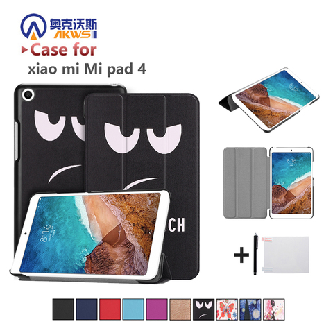 Funda delgada de cuero PU para Xiaomi Mi pad4 Mipad 4, funda protectora de 8,0 pulgadas para tableta Mi Pad 4 8, funda inteligente con soporte + regalos ► Foto 1/1