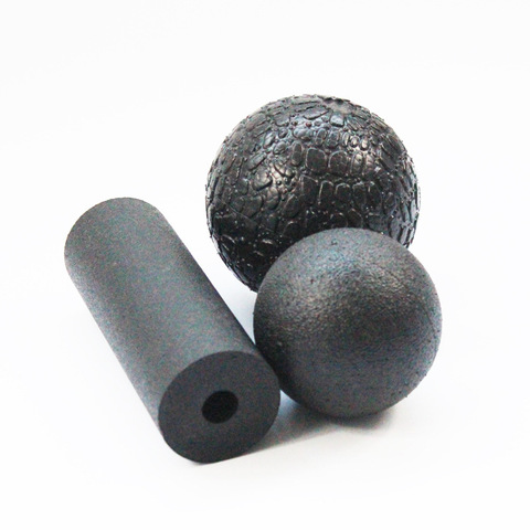 Bola de masajes para ejercicios de salud, medicina para Yoga, liberación miofascial, Fascia, Pilates, gimnasio, bola deportiva, rodillo de masaje, color negro ► Foto 1/6