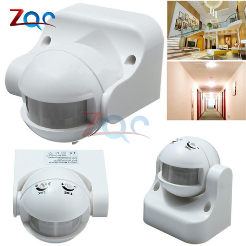 AC 220 V-240 V 180 grados al aire libre IP44 seguridad PIR Sensor de movimiento infrarrojo Detector de movimiento interruptor máx. 12 M 50Hz 3-2000LUX ► Foto 1/6