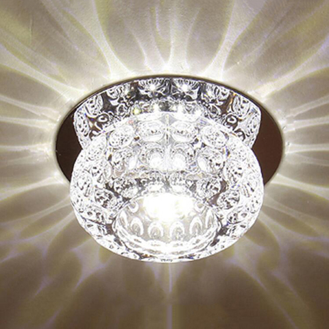 3 W cristal moderno luz de techo decorativo salón lámpara de techo de cristal pasillo iluminación ► Foto 1/6