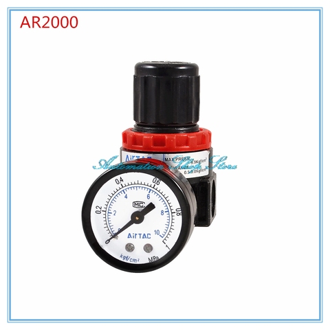 Válvula de reducción de regulador de presión, compresor de aire neumático AR2000 de 1/4 pulgadas, envío gratis ► Foto 1/2
