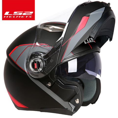 Capacete ls2 ff370 moto rcycle casco de moto cafe racer casco Flip completo cara doble lente visor capacetes de moto ciclista ► Foto 1/4