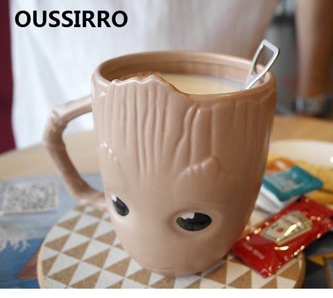 OUSSIRRRO Super héroe vengador taza Hombre árbol 3D café taza de bebida de alta temperatura de la fabricación de cerámica ► Foto 1/5