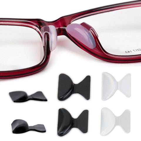 Almohadillas de silicona para nariz y gafas, almohadillas antideslizantes suaves, útiles, 2 par/lote, accesorios para gafas de lectura ► Foto 1/5