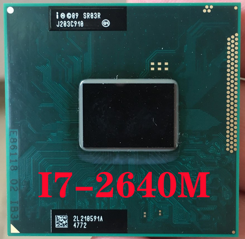 Procesador de ordenador portátil SR03R Intel Core i7-2640M, zócalo G2 rPGA988B, cpu portátil, 100% de trabajo adecuado, I7 2640M ► Foto 1/3