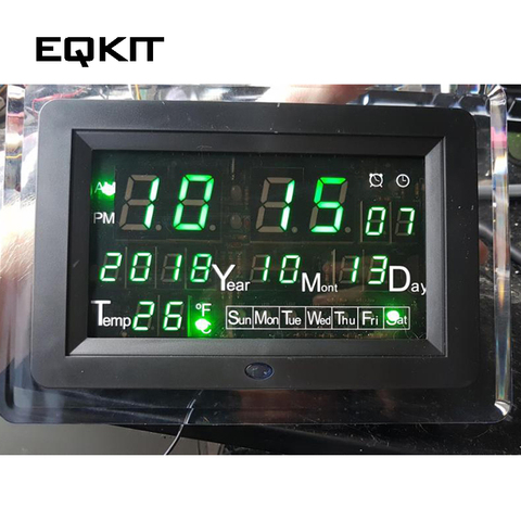 ECL-1227-reloj electrónico de 0,5 pulgadas, Kit de bricolaje, calendario, temperatura, pantalla de Panel en inglés, rojo, verde y azul ► Foto 1/6