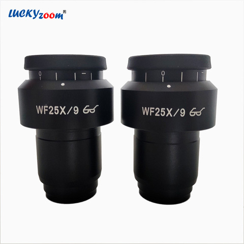 Lente ocular de Microscopio WF25X ajustable, para Binocular, Trinocular, Microscopio estéreo, Widefield, lente de rosca de 30MM, Microscopio ► Foto 1/4