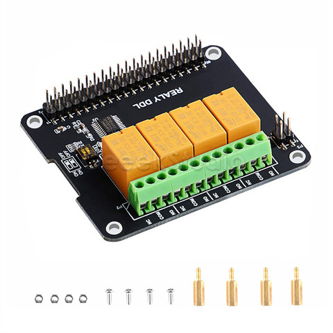 Tabla de sombrero de relé de 4 canales para Raspberry Pi 4B / 3B + (Plus) / 3B / 2B ► Foto 1/6