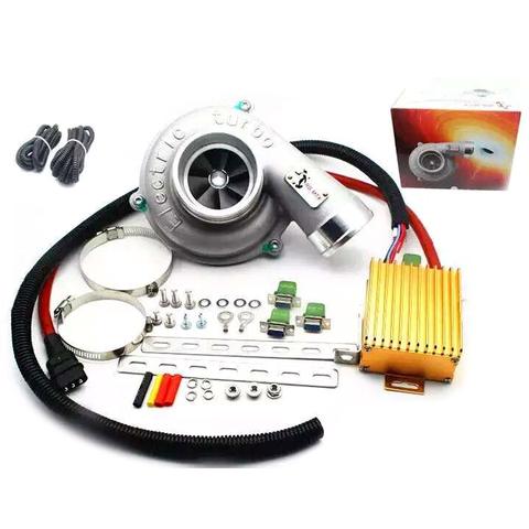 Turbo eléctrico Universal Kit de compresor empuje motocicleta turbocompresor eléctrico entrada de filtro de aire para todos los coches mejora la velocidad ► Foto 1/6