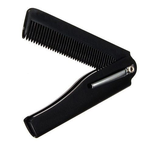 1 piezas para hombre mujer belleza de hecho a mano de bolsillo plegable de Clip de pelo bigote peine de barba de envío gratis ► Foto 1/6