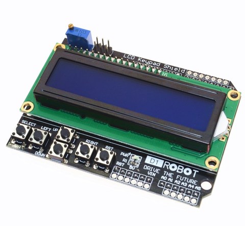 Escudo de teclado LCD LCD1602, módulo de pantalla LCD 1602 para ATMEGA328 ATMEGA2560 raspberry pi UNO, pantalla azul, 1 Uds. ► Foto 1/6