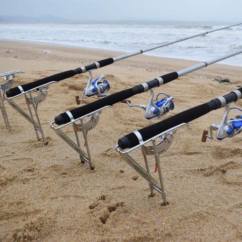 Nuevo diseño 2022 con polea de acero de alta resistencia montaje automático de caña de pescar de primavera soporte de caña de pescar aparejos de pesca de caña de mar ► Foto 1/4