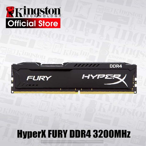 Kingston-memoria RAM de escritorio HyperX FURY DDR4 3200MHz, 8GB, 16GB, CL18 DIMM, 288 Pines, para juegos ► Foto 1/6